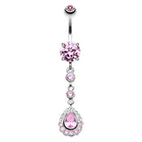 Vintage Glacier Belly Ring - Dangling Belly Ring. Navel Rings Australia.