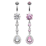Vintage Glacier Belly Ring - Dangling Belly Ring. Navel Rings Australia.