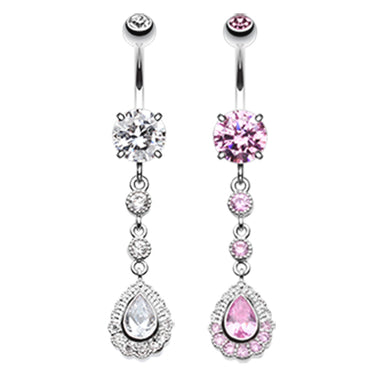 Vintage Glacier Belly Ring - Dangling Belly Ring. Navel Rings Australia.