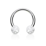 Glitter Acrylic Horseshoe Body Jewellery - Circular Barbell / Horse Shoe. Navel Rings Australia.