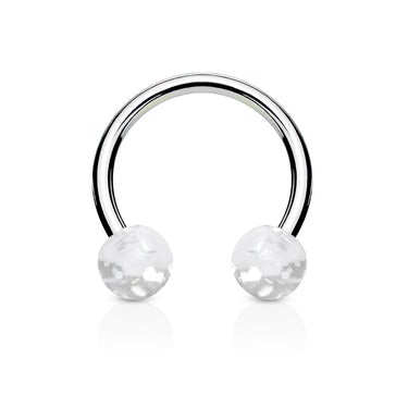 Glitter Acrylic Horseshoe Body Jewellery - Circular Barbell / Horse Shoe. Navel Rings Australia.