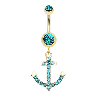 Drop the Anchor Belly Dangle - Dangling Belly Ring. Navel Rings Australia.