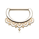 Juliette Filigree Nipple Clicker in Gold - Nipple Ring. Navel Rings Australia.