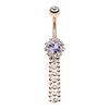 Petite Falls Belly Bar with Rose Gold Plating