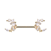 Ophelia Ocean Nipple Ring with Gold Plating