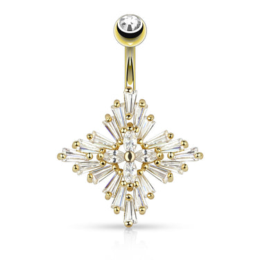 Lucilla Empress Belly Ring with Gold Plating