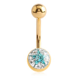 Minx Crystalline Star Gem Navel Ring - Basic Curved Barbell. Navel Rings Australia.