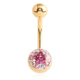 Minx Crystalline Star Gem Navel Ring - Basic Curved Barbell. Navel Rings Australia.