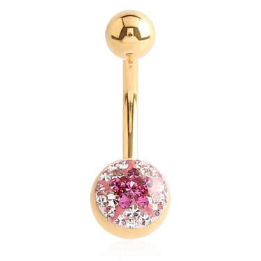 Minx Crystalline Star Gem Navel Ring - Basic Curved Barbell. Navel Rings Australia.