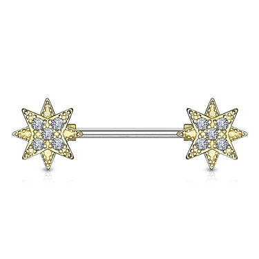 Universe Star Realms Nipple Jewellery with Gold Plating - Nipple Ring. Navel Rings Australia.