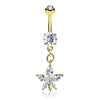 Fleur Reverie Belly Bar with Gold Plating
