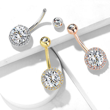 Jojo Halo Belly Bar - Basic Curved Barbell. Navel Rings Australia.