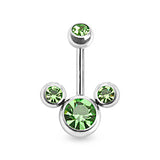 Mickey Mouse Bananabell Belly Bars - Basic Curved Barbell. Navel Rings Australia.
