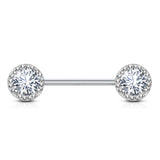 Argenti Crystal Diamond Nipple Jewellery - Nipple Ring. Navel Rings Australia.