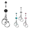 Naughty Girls Hand Cuffs Navel Ring