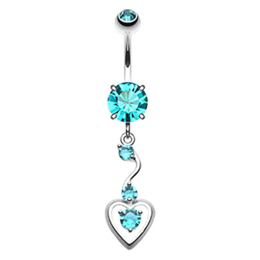 My Sweet Heart Belly Dangle - Dangling Belly Ring. Navel Rings Australia.