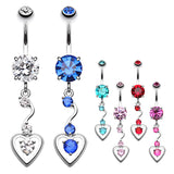 My Sweet Heart Belly Dangle - Dangling Belly Ring. Navel Rings Australia.