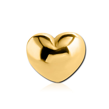 6mm Gold Plated Heart Body Jewellery Ball - Replacement Ball. Navel Rings Australia.