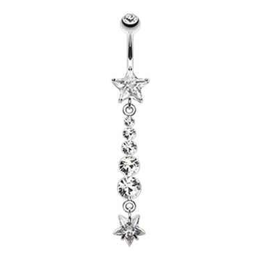 Midnight Stars Belly Dangle - Dangling Belly Ring. Navel Rings Australia.