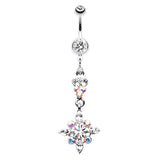 The Icicle Stack Belly Button Ring - Dangling Belly Ring. Navel Rings Australia.