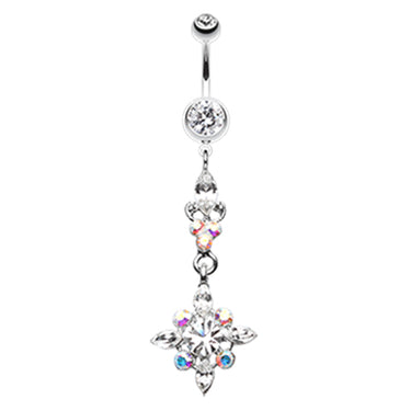 The Icicle Stack Belly Button Ring - Dangling Belly Ring. Navel Rings Australia.