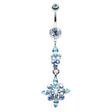 The Icicle Stack Belly Button Ring - Dangling Belly Ring. Navel Rings Australia.