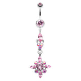 The Icicle Stack Belly Button Ring - Dangling Belly Ring. Navel Rings Australia.