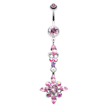 The Icicle Stack Belly Button Ring - Dangling Belly Ring. Navel Rings Australia.