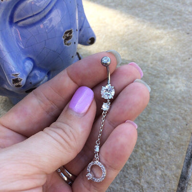 Karma Loop Journey Belly Piercing - Dangling Belly Ring. Navel Rings Australia.