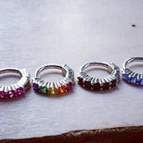 TummyToys® Solid 925 Silver Clasp with Rainbow Claw Set - TummyToys® Patented Clasp. Navel Rings Australia.