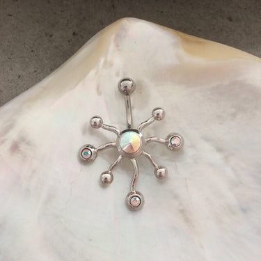 Dermal Inspirations Navel Ring - Fixed (non-dangle) Belly Bar. Navel Rings Australia.