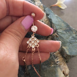 Tic Tac Toe with Hanging Bars Belly Bar - Dangling Belly Ring. Navel Rings Australia.