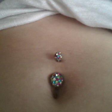 Mozaic Retro Motley™ Navel Bar - Basic Curved Barbell. Navel Rings Australia.