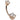 14K Rose Gold Gem Belly Rings - Basic Curved Barbell. Navel Rings Australia.