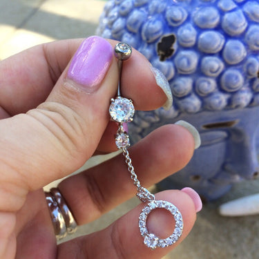 Karma Loop Journey Belly Piercing - Dangling Belly Ring. Navel Rings Australia.