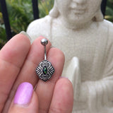 Lāhui Polynesian Opal Belly Ring - Fixed (non-dangle) Belly Bar. Navel Rings Australia.