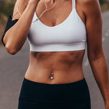 Crowned Jojo Halo Belly Bar - Fixed (non-dangle) Belly Bar. Navel Rings Australia.
