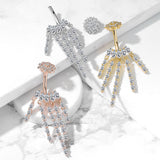Crowned Ice Chandelier Belly Bar - Dangling Belly Ring. Navel Rings Australia.