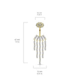 Crowned Ice Chandelier Belly Bar - Dangling Belly Ring. Navel Rings Australia.