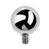14K White Gold Internally Threaded 14g Belly Ring Replacement Ball - Replacement Ball. Navel Rings Australia.