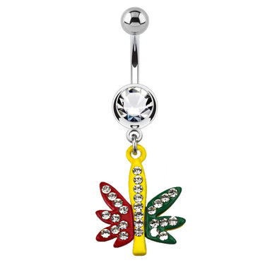 Go Rasto! Jamaican Mary J Belly Dangle - Dangling Belly Ring. Navel Rings Australia.