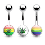 Jamaican Belly Bar Basics - Basic Curved Barbell. Navel Rings Australia.