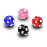 6mm Acrylic Gem Paved Replacement Balls - Replacement Ball. Navel Rings Australia.