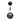 Black and White Star Gaze Navel Bar - Basic Curved Barbell. Navel Rings Australia.