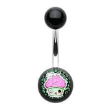 My Zombie Cupcake Belly Ring - Basic Curved Barbell. Navel Rings Australia.