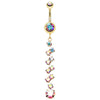 Kinked Kiki Belly Dangle in Gold