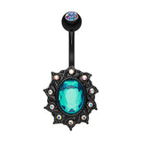 Ocean Shield Fixed Belly Ring - Fixed (non-dangle) Belly Bar. Navel Rings Australia.