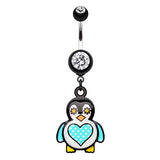 Chubba Wubba Penguin Navel Ring - Dangling Belly Ring. Navel Rings Australia.