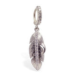 TummyToys® Gem Lined Feather Clasp - TummyToys® Patented Clasp. Navel Rings Australia.