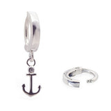 TummyToys® 925 Silver Anchor Huggy - TummyToys® Patented Clasp. Navel Rings Australia.